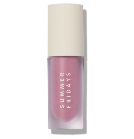 A pink lip gloss with a white cap

Description automatically generated
