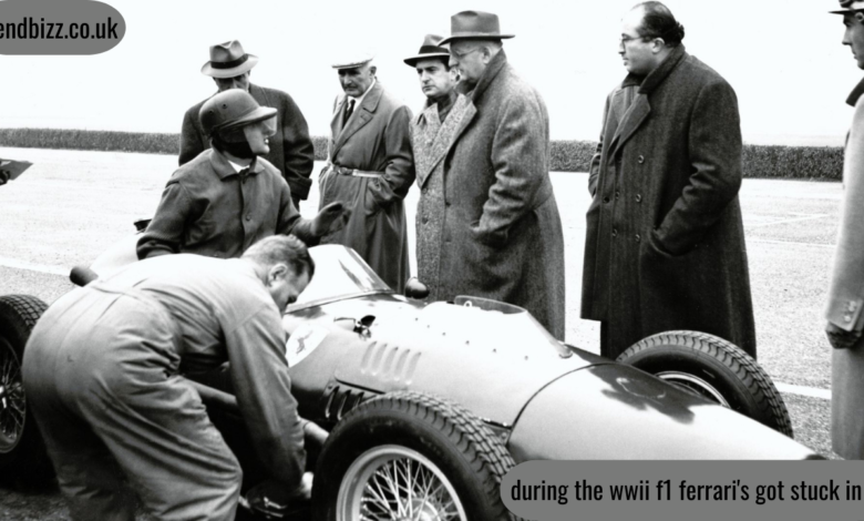 during the wwii f1 ferrari's got stuck in nj