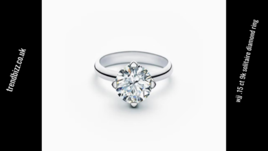 wjj .15 ct 9k solitaire diamond ring