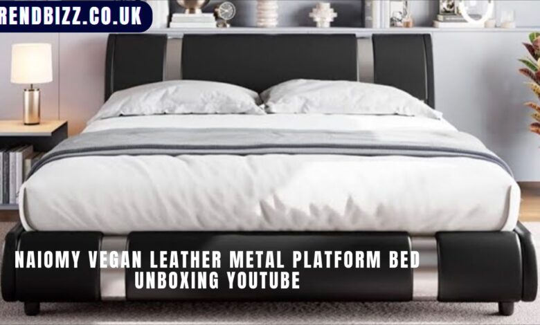 naiomy vegan leather metal platform bed unboxing youtube
